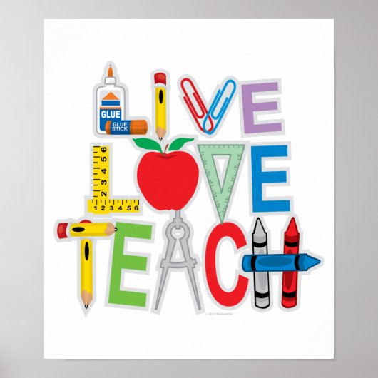 Live Love Teach Poster (Voorkant)