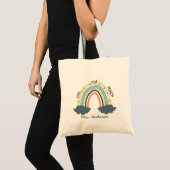 Live Love Teach Rainbow Teacher Appreciation Tote Bag (Voorkant (product))