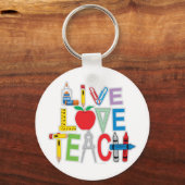 Live Love Teach Sleutelhanger (Voorkant)