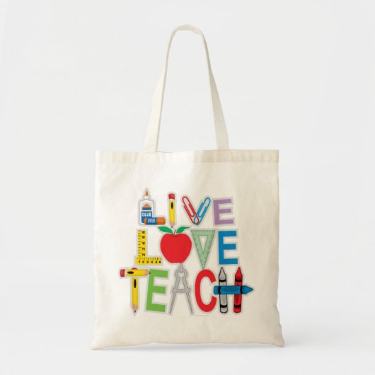 Live Love Teach Tote Bag (Voorkant)