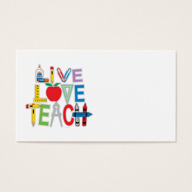 Live Love Teach Visitekaartje (Voorkant)