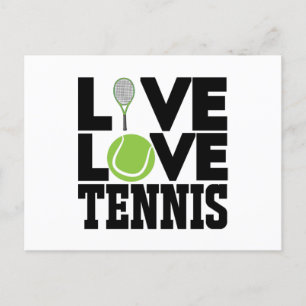 Live love Tennis Briefkaart