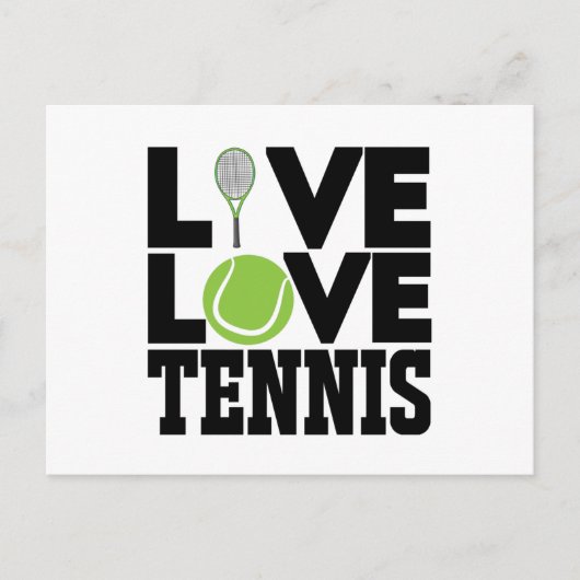 Live love Tennis Briefkaart (Voorkant)