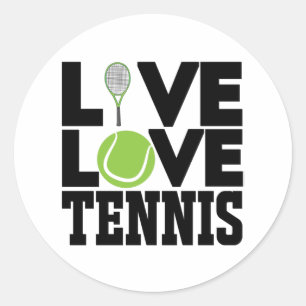 Live love Tennis Ronde Sticker