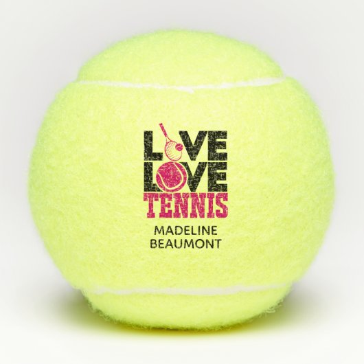 Live LOVE Tennis Tennisballen (Voorkant)
