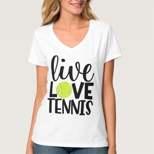Live Love Tennis Women's TShirt (Voorkant)