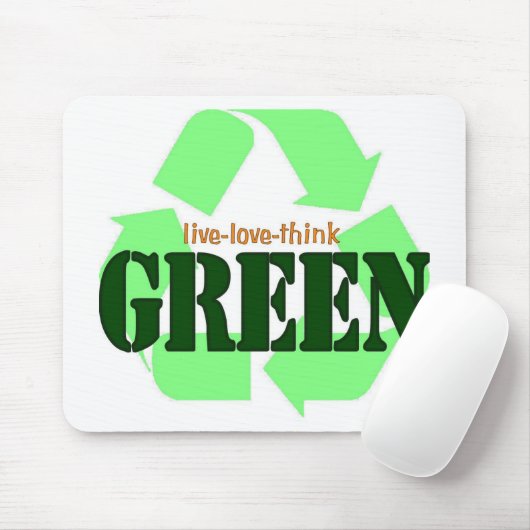 Live Love-Think GREEN Muismat (Met muis)