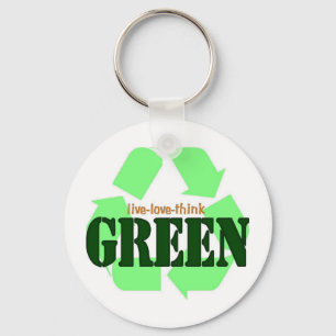 Live Love-Think GREEN Sleutelhanger