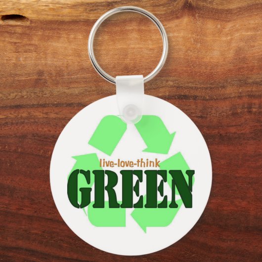 Live Love-Think GREEN Sleutelhanger (Voorkant)