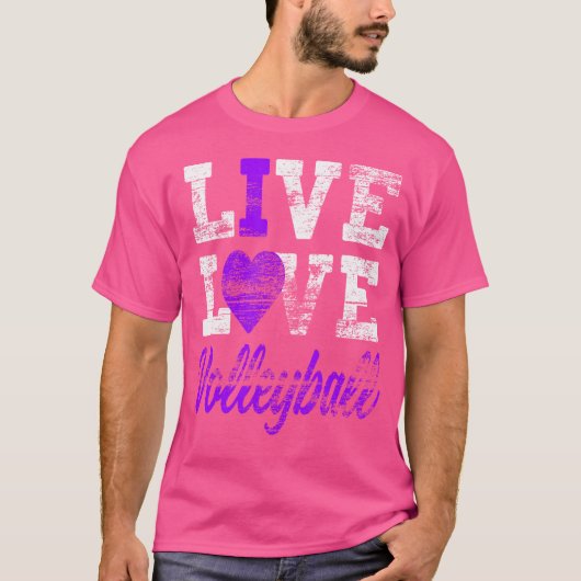 Live Love Volleybal Meisjes T-shirt (Voorkant)
