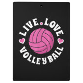 Live Love Volleyball for Women Girls Volleyball Fa Klembord (Achterkant)