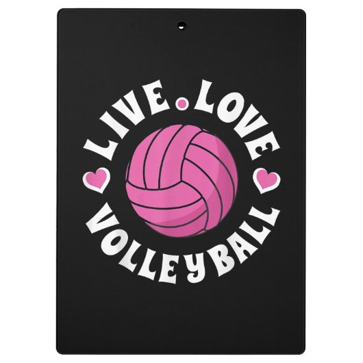 Live Love Volleyball for Women Girls Volleyball Fa Klembord (Achterkant)