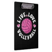 Live Love Volleyball for Women Girls Volleyball Fa Klembord (Rechts)