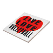 Live Love Volleyball Tegeltje (Zijkant)