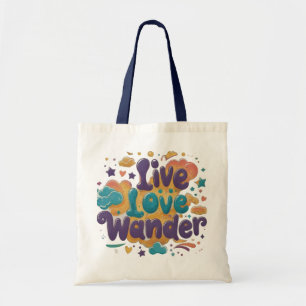 Live, Love, Wander Canvas tas
