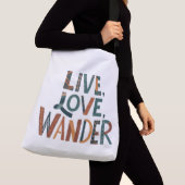Live, Love, Wander Cross-Body Bag Crossbody Tas (Dichtbij)