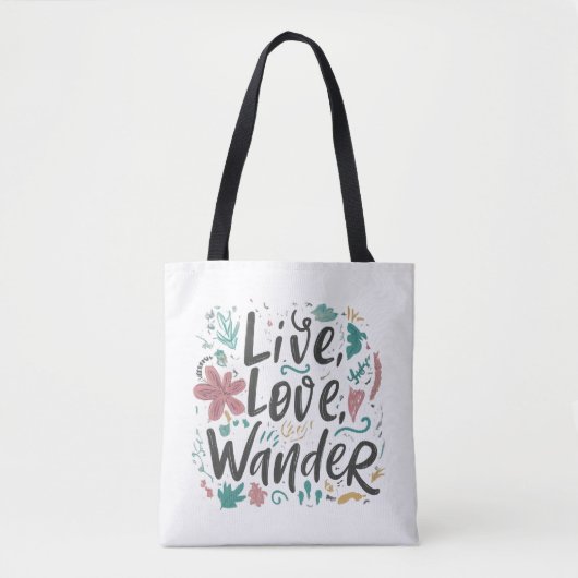Live, Love, Wander - Schouder Tas (Voorkant)