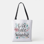 Live, Love, Wander - Schouder Tas (Achterkant)