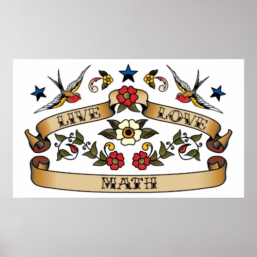 Live Love Wiskunde Poster (Voorkant)