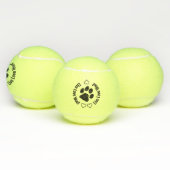 Live Love Wof - Paw Print Hearts Cute Dog Tennisballen (Multi)