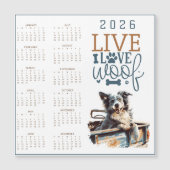 Live Love Woof Hond Kalender (Voorkant)