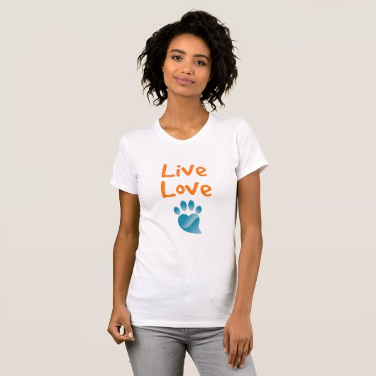 Live Love Woof T-shirt (Voorkant volledig)