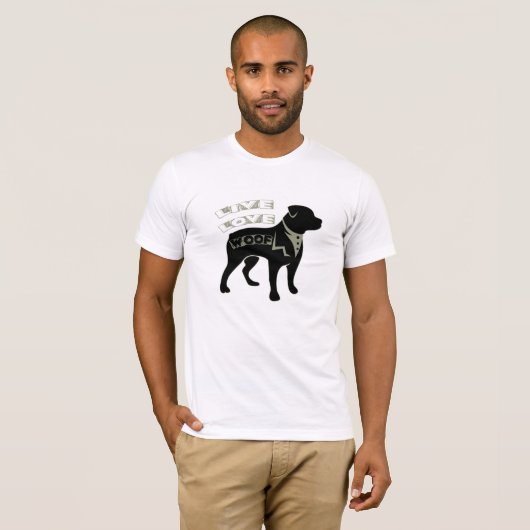 Live Love Woof T-shirt (Voorkant volledig)