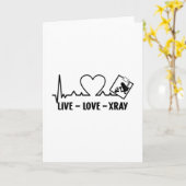 Live Love Xray Radiology Tech Nurse Technologist Kaart (Gele Bloem)