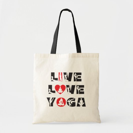 Live Love Yoga Tote Bag (Voorkant)