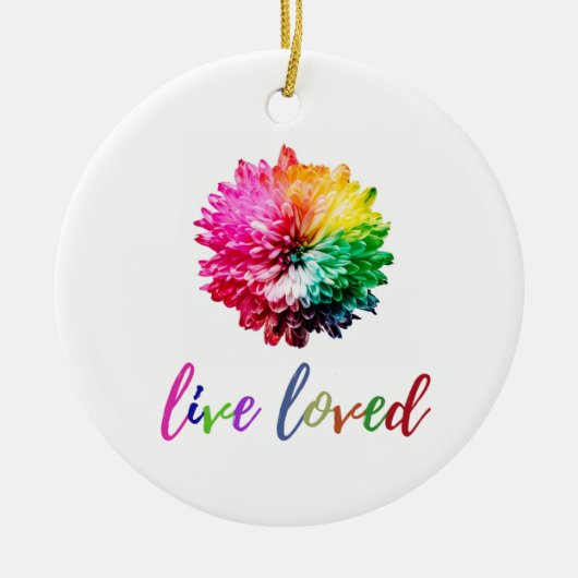 Live Loved Circle Ornament (Voorkant)
