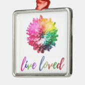 Live Loved Square Ornament (Links)