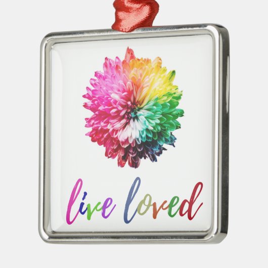 Live Loved Square Ornament (Links)