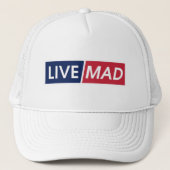 Live Mad Bold Typography Hat Design Trucker Pet (Voorkant)