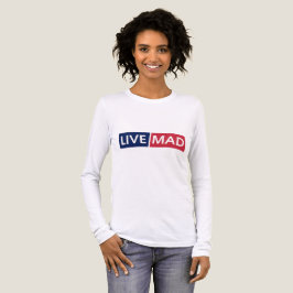 LIVE MAD – Krachtig Minimaal Modern Typografie Ont Tri-Blend Shirt