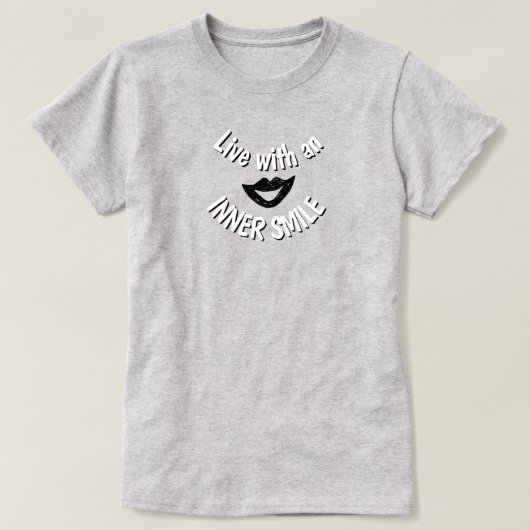 Live met een Inner Smile T-shirt (Design voorkant)