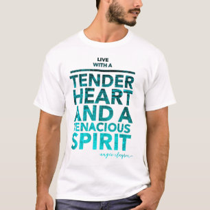 Live met een Tinder-hart Inspirerend offertes T-shirt