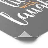 live met gelach-typografie woordkunst poster (Hoek)