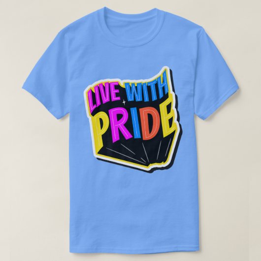 Live met Pride LGBTQ Pride Month T-shirt (Design voorkant)