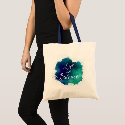 Live met Waterverf over balans Tote Bag (Voorkant (product))
