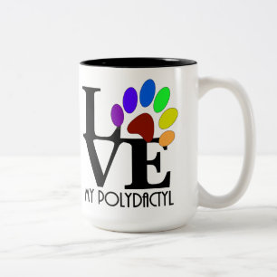 LIVE Mijn polydactyl 15oz Tweekleurige Koffiemok