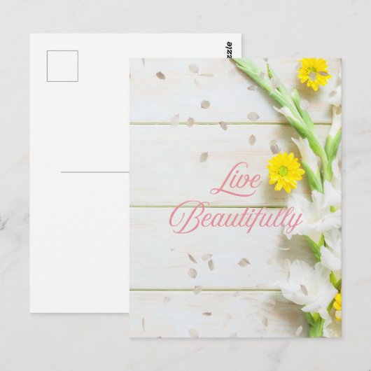 Live Mooi - iPhone / iPad case Briefkaart (Voorkant / Achterkant)