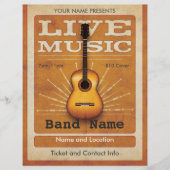 Live Music Acoustic Guitar Flyer (Voorkant)