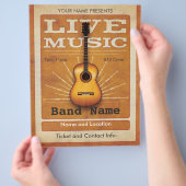 Live Music Acoustic Guitar Flyer (Hand)