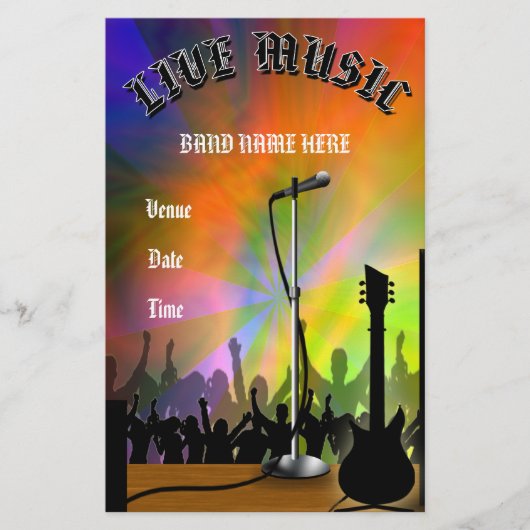 Live Music Concert/Party Flyer (Voorkant)