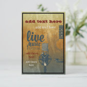Live Music Festival Invitation Flat Card Bedankkaart (Staand voorkant)