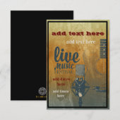Live Music Festival Invitation Flat Card Bedankkaart (Voorkant / Achterkant)