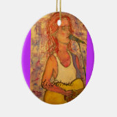 Live Music Girl Keramisch Ornament (Rechts)