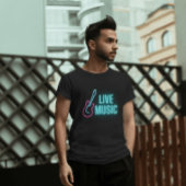 Live Music Neon Guitar T-shirt