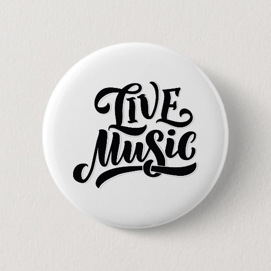 Live Music Quote Ronde Button 5,7 Cm (Voorkant)