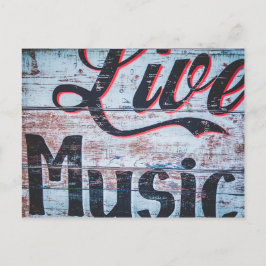 Live Music Sign Briefkaart